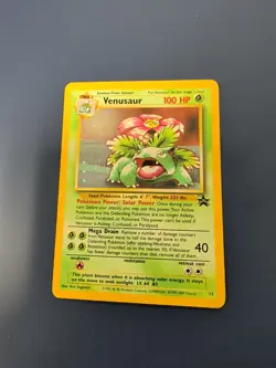 Pokemon Card Venusaur 13 Holo Foil Black Star Promo HP+ Swirl - Image 1