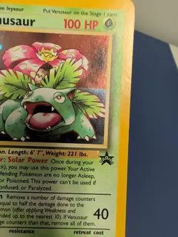 Pokemon Card Venusaur 13 Holo Foil Black Star Promo HP+ Swirl - Image 4