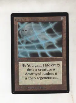 SOUL NET BETA LIMITED EDITION MAGIC THE GATHERING MTG VINTAGE TCG CARD - Image 1