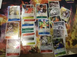 One Piece OP-13 (37 Card Lot) All Holo Foil - NM: 3 P, 24 R, 3 UC, 7 C: NO DUPES - Image 1