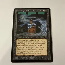 MTG: Light Play x 1 - Haunting Wind - Antiquities - LP - Ships Free - Image 1
