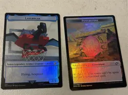 mtg foil token Powerstone // Laserbeak, 007/001, Brothers War, unplayed - Image 1