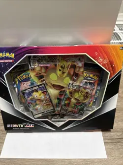 Pokemon TCG Meowth VMAX Special Collection Box - 4 Booster, Evolutions Cosmic 820650804120 - Image 1