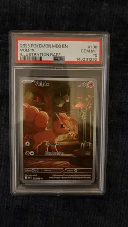 2025 POKEMON MEG EN-MEGA EVOLUTION ILLUSTRATION RARE #138 VULPIX PSA 10 - Image 1