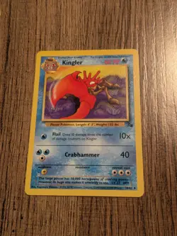 Krabby and Kingler 51/62 and 38/62 Fossil Unlimited Pokemon - MP Free Shipping - Image 4