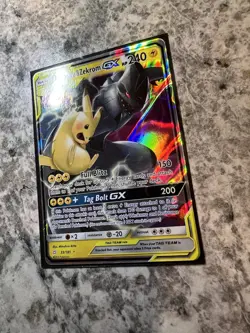 Pikachu & Zekrom GX 33/181 Sun & Moon Team Up Holo Pokemon Card NM - Image 2