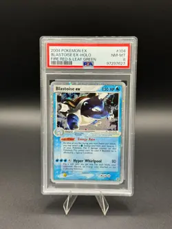 💥BLASTOISE EX HOLO #104/112 Pokemon Fire Red & Leaf Green PSA 8 NM-MT - Image 1