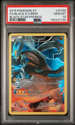POKEMON BLACK STAR PROMO BLACK KYUREM #XY80 PSA 10 GEM MINT 105241740 POP 10 - Image 1