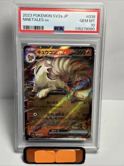 333692 2023 Pokemon Scarlet & Violet SV2a Japanese 038/165 Ninetales ex PSA 10 - Image 1