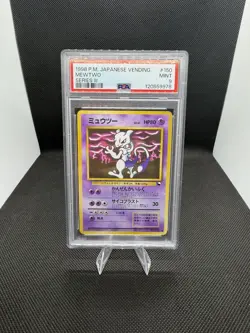 1998 Pokemon Mewtwo No. 150 Glossy Japanese Vending Series 3 PSA 9 MINT CLEAN! - Image 1