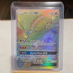 2017 Pokemon TCG HO-OH GX Sun & Moon Black Star Promo 80 Near Mint - Image 1