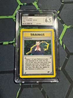 Graded Near Mint Pokemon TCG Giovanni Trainer Holo Rare 18/132 Gym Challenge - Image 1
