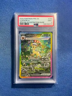 2025 Pokemon Prismatic Leafeon ex #144/131 Special Illustration Rare PSA 9 - Image 1