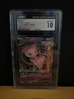 2021 Pokemon Mew V Fusion Strike Holo Rare #113 CGC GEM MINT 10 - Image 3