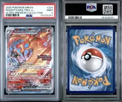 2025 POKEMON DRI EN-DESTINED RIVALS #229 TEAM ROCKET'S MOLTRES EX PSA 9 - Image 1