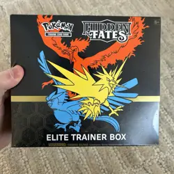 Pokemon Hidden Fates Elite Trainer Box ETB (Corner Damage) - Image 1