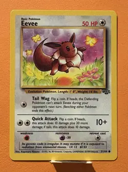 Pokemon Eevee 51/64 1999 Jungle Vintage - Image 1