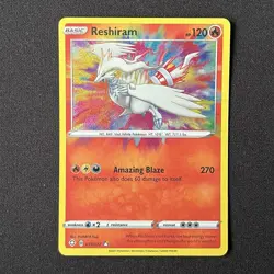 Reshiram 017/072 Amazing Rare Holo Shining Fates Pokemon Card - Image 2