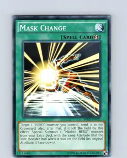 Yu-Gi-Oh TCG Mask Change SDHS-EN022 Unlimited Regular Common Card NM - Image 1