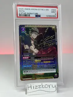 Union Arena Black Clover Asta 2 Star Signed Parallel PSA 9 English - Image 1