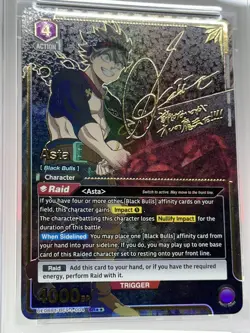 Union Arena Black Clover Asta 2 Star Signed Parallel PSA 9 English - Image 2