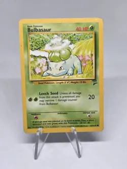 Pokemon TCG Bulbasaur 2nd Base Set 67/130 Regular Common Card Vintage - Image 1