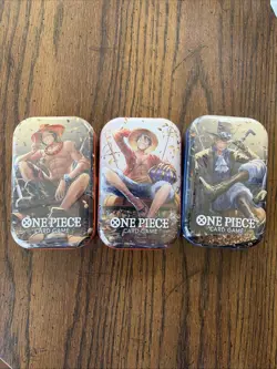 ONE PIECE CARD GAME TCG - TIN PACK SET VOL. 2 (TS-02, OP13) x 3 SEALED - Image 1