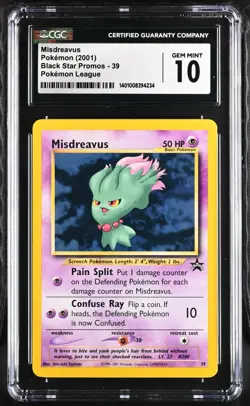 Misdreavus #39 – Pokemon Promo – CGC 10 – PSA Quality – Mint Vintage Holo Card - Image 1
