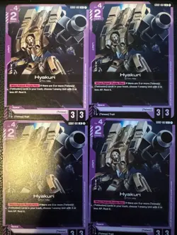 GD02-061 Hyakuri Gundam TCG Card Game CCG English X4 Playset - Image 1