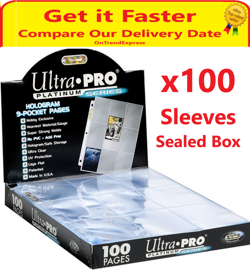 100 x ULTRA PRO PLATINUM TRADING CARD 9 POCKET Sleeves Pages NBA AFL MTG NRL - Image 1