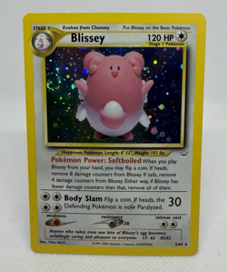 2000 Neo Revelation Blissey 2/64 Holo Swirl LP Pokemon WOTC - Image 1