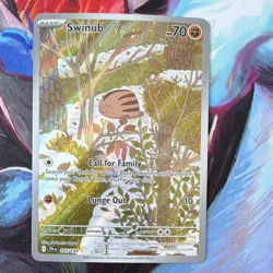 Pokemon Swinub 165/159 Sv09: Journey Together Illustration Rare Holo 70 HP - Image 1