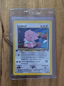 1st Edition Snubbull - NEAR MINT - 74/111 Neo Genesis - Pokemon TCG 2000 WOTC - Image 1