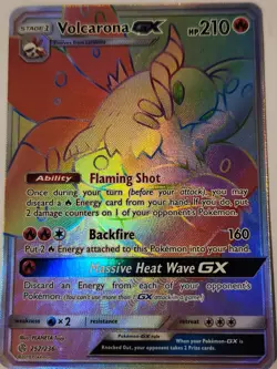 Pokemon Volcarona GX Rainbow Secret - Cosmic Eclipse 252/236 NM - Image 1