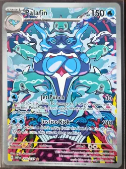Pokemon Palafin - Illustration Rare Holo SV03: Obsidian Flames 2023 200/197 NM - Image 1