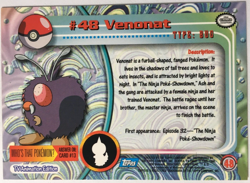 POKEMON VENONAT #48 TOPPS TV ANIMATION EDITION NEAR MINT - Image 2