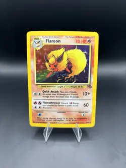 Pokemon 1999 TCG Flareon Jungle 3/64 Holo Unlimited Holo Rare - MP - Image 1
