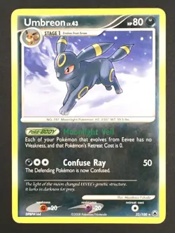 Pokemon TCG Umbreon 32/100 Majestic Dawn Regular Rare HP/Damaged - Image 1