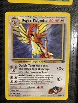 Koga's Pidgeotto Gym Challenge 27 Regular Unlimited RARE - Pokemon TCG - Image 1