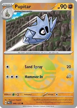 Pupitar (Poke Ball Pattern, #048/131) - Hol SV - Prismatic Evolutions NM Pokemon - Image 1