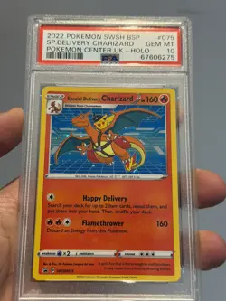 Special Delivery Charizard Holo UK Pokemon Centre promo SWSH075 PSA 10 GM MT - Image 1