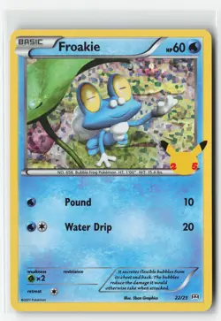 FROAKIE 22/25 HOLO 25TH ANNIVERSARY MCDONALD'S POKEMON TCG NM - Image 1