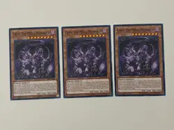 Yugioh Caius the Mega Monarch x 3 - 1st Edition NM - Plus Free Holographic Card - Image 1