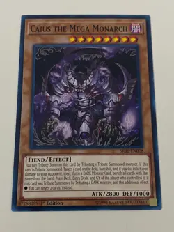 Yugioh Caius the Mega Monarch x 3 - 1st Edition NM - Plus Free Holographic Card - Image 2