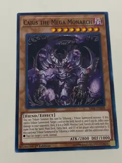 Yugioh Caius the Mega Monarch x 3 - 1st Edition NM - Plus Free Holographic Card - Image 4