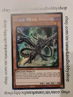 YuGiOh Black Metal Dragon RA04-EN016 Secret Rare - Image 1