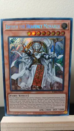 Ehther The Heavenly Monarch 1st Edition [NM] - Yu-Gi-Oh! RA04 [Secret Rare] - Image 1