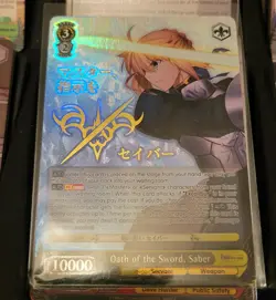 Oath of the Sword Saber SP FS/S77-E003SP Weiss Schwarz NM/M ENG Foil Fate FGO - Image 3