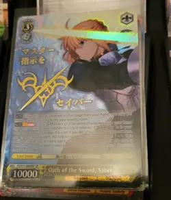 Oath of the Sword Saber SP FS/S77-E003SP Weiss Schwarz NM/M ENG Foil Fate FGO - Image 4