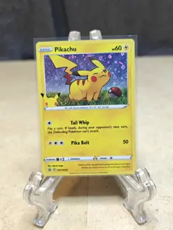 Pikachu Black Star Promo Holo Pokemon Card 25th Anniversary General Mills 2020 - Image 1